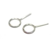 Simple Circle sterling post earrings-  5/16 inch
