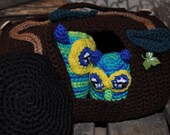 Amigurumi Animal Travel Toy, Mom and Baby Owl in Tree Stump Home