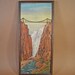 Wonderful Vintage Painting on Board of Royal Gorge Colorado with RR Train