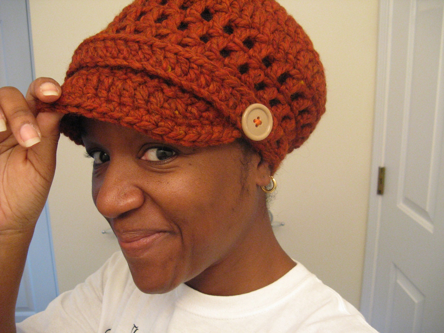 Puff Friendly Crochet Tam Hat - Made to order