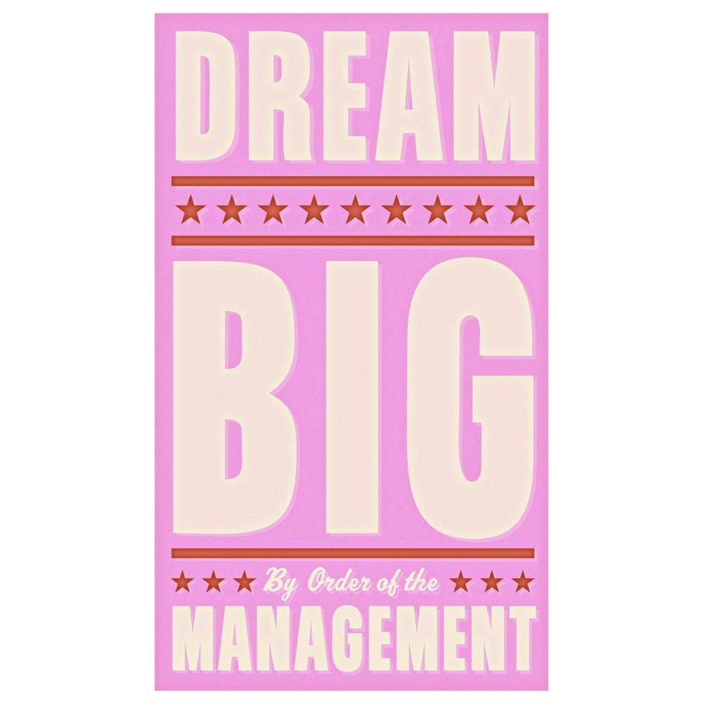 Childrens Decor Dream Big in Pink Art Print for Girls Room 6 in x 10 in Wall Art for Girls Room - Girls Art Print
