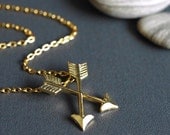 NEW . elan . petite . gold . navajo inspired arrow necklace
