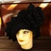 Crochet Hat Women Hat - LAUREN Cloche Hat & Flower in Black Chunky Wool - Winter Hats - Wool Hats - Australia Crochet Hat
