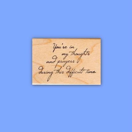 You're in my thoughts... mounted rubber stamp No.16