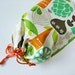 Drawstring bag - vegetable garden on white