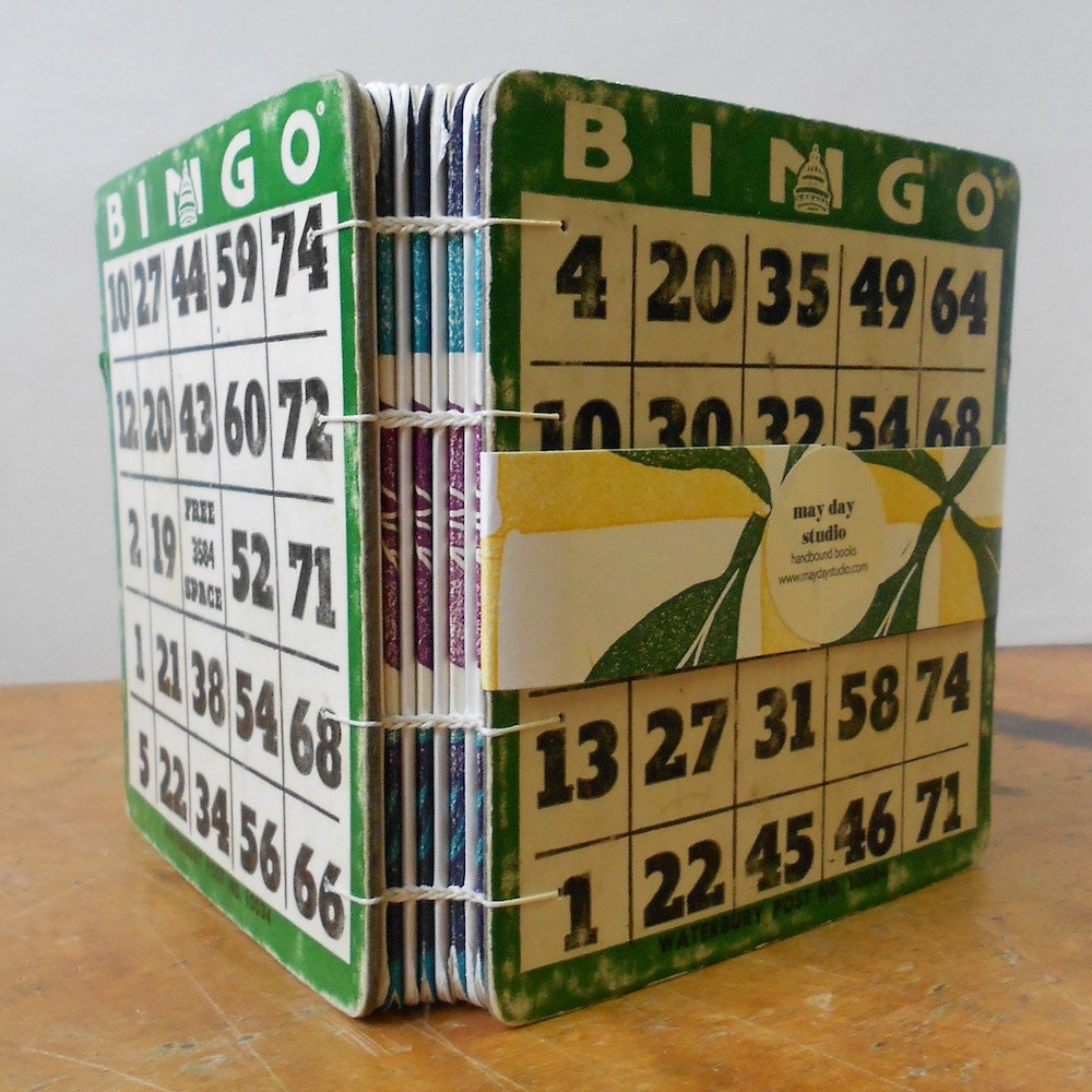 Retro Leaves BINGO Book (Teal/Eggplant)