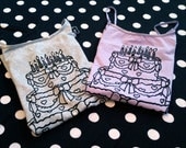 Cake Print Tank Top in Grey or Lilac