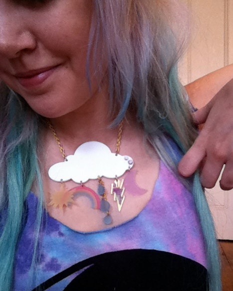 Acrylic Cloud Necklace
