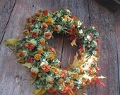 SAFFLOWER  WREATH  autumn home decor