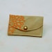 Small Card Wallet-off white leather with Astera print