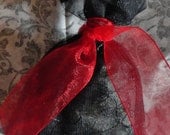 One Lavender Filled Black Lace Sachet Gothic Victorian Noir