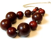 Bing Cherry Necklace -- Red Beaded Necklace Free Shipping