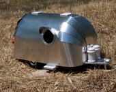Vintage Aluminum Airstream Birdhouse Trailer