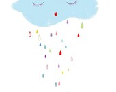 Happy Rain - original limited edition print