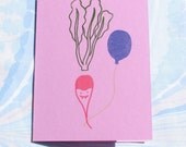Hope your birthday is rad-ish ))(( greeting card for the veggie lover in your life