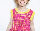 Geometric neon abstract handmade t-shirt great for maternity