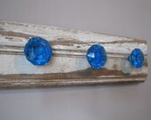 R U S T I C  /  G L A M  jewelry knob, jewelry holder,  shabby jewelry display, reclaimed wood necklace holder,  rack.