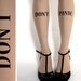 thigh-high Don't Panic TATTOO gorgeous  stockings Light Mocha