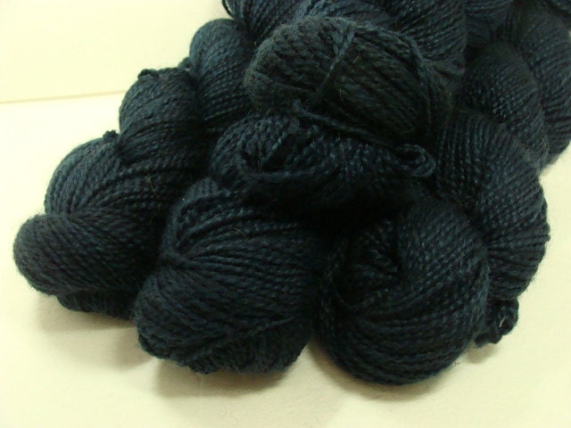 SALE Hand Dyed Mohair Merino Worsted Weight - Charcoal Semi Solid Knit with a Classic yarn