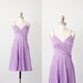 Purple Pleated Vintage Cocktail Dress