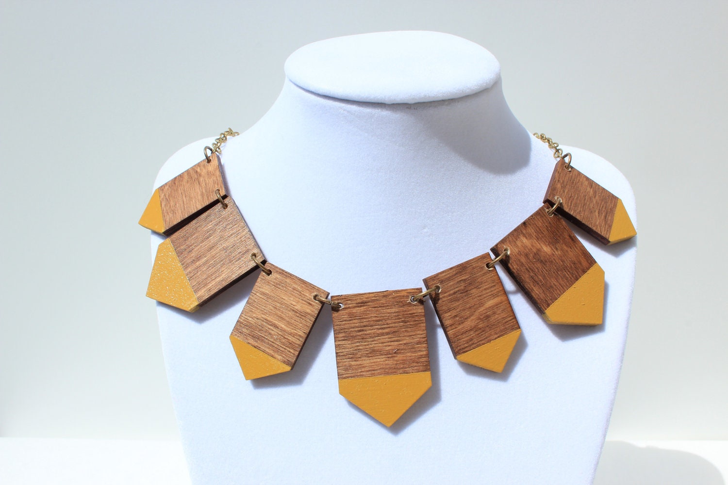 Goldenrod Tiny Houses Necklace