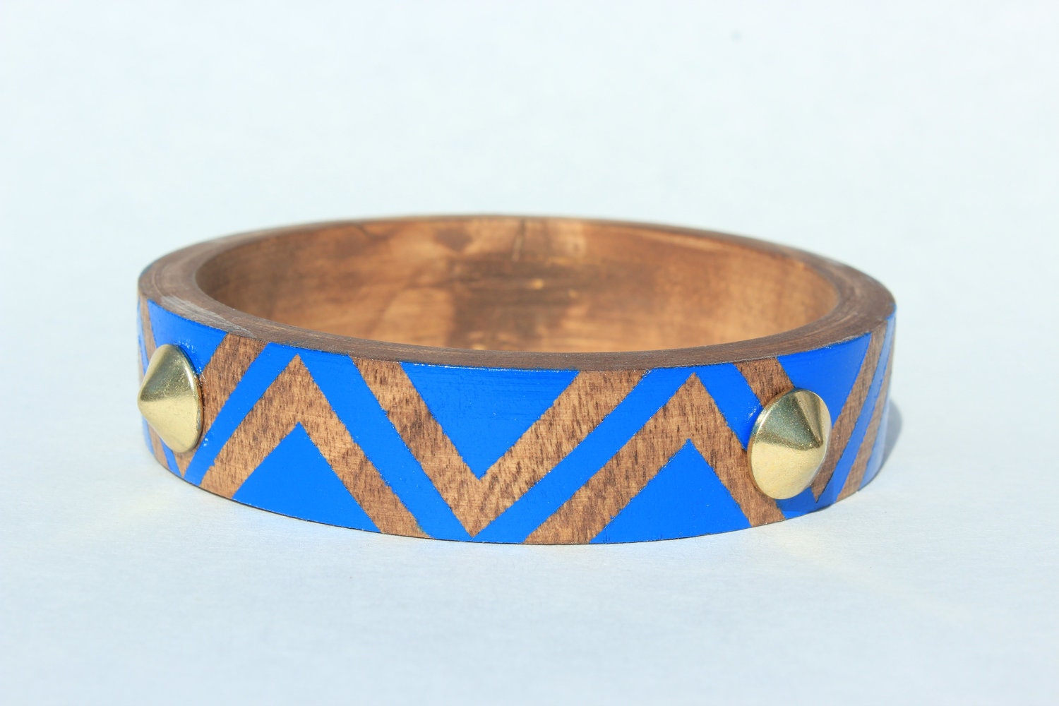 Royal Blue Studded Bangle - S-XL
