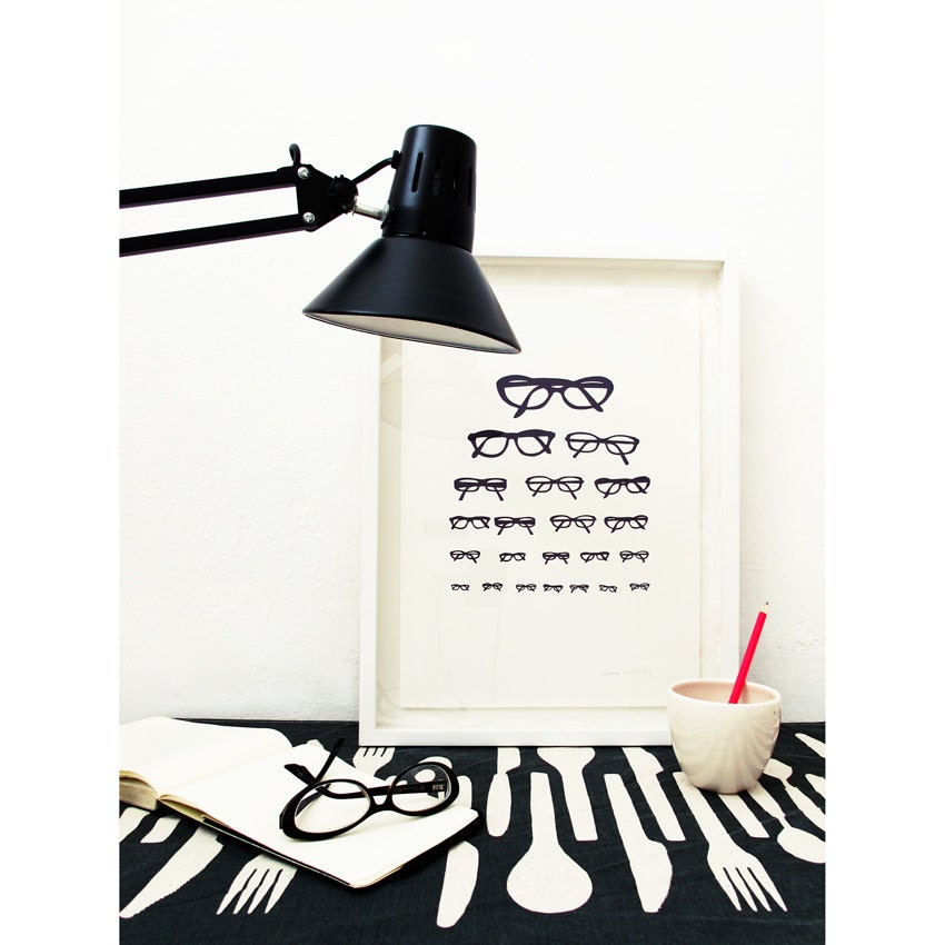 Silkscreen print - Eye Chart
