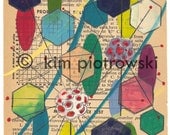 Colored Hexagons - Fine Art Giclee Print
