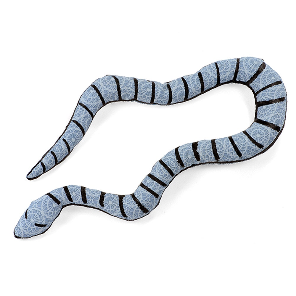 catnip snake - grey blue striped - cat toy