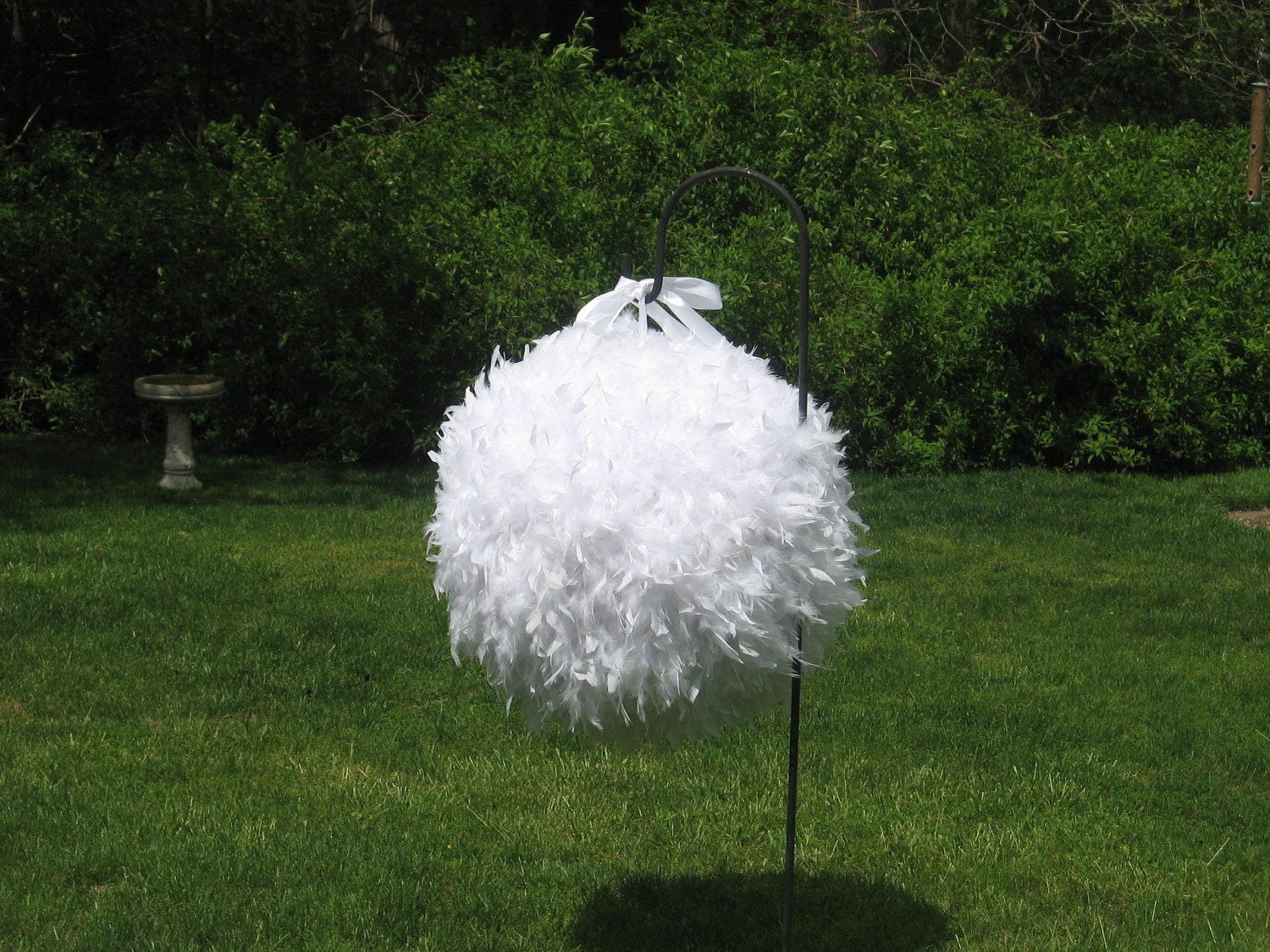 Huge 24" Feather Ball for Large places, tents, white, your color