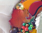 Hand Mirror - Recycled Autumn Farewell - Repurposed Jewelry - M000684