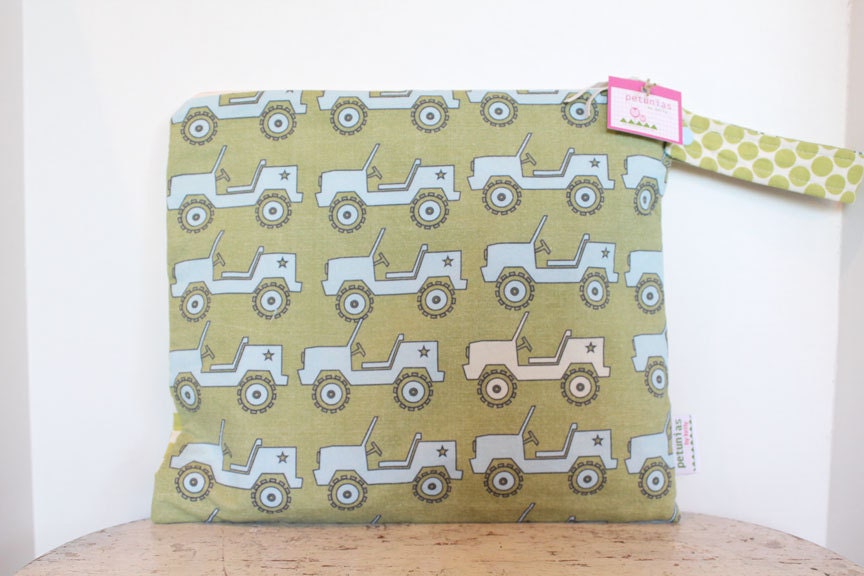 The Jeep ICKY Bag - WETBAG - wet bag waterproof gym sports cloth diaper pouch zipper snap handle baby gift gear dog pet cosmetic