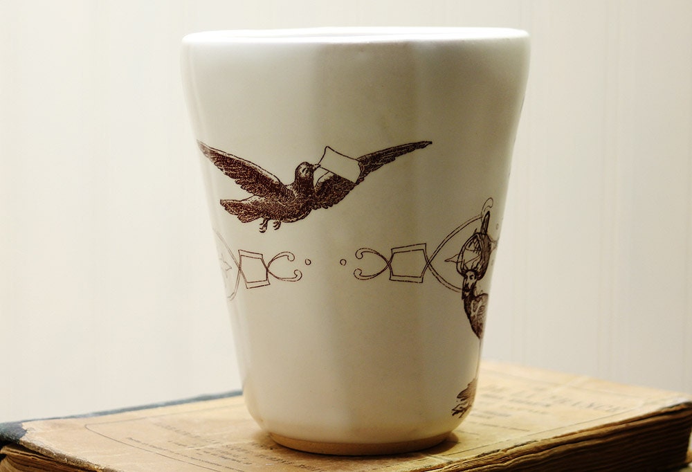 Tumbler or Large Cup - Bird Drawings