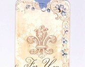 Fleur de Lis Vintage French Tags For You  Handmade Gift Tags