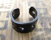 Black Shrink Plastic Twitter Ring