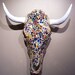 The Mexican. A Mosaic Steer Bull Skull