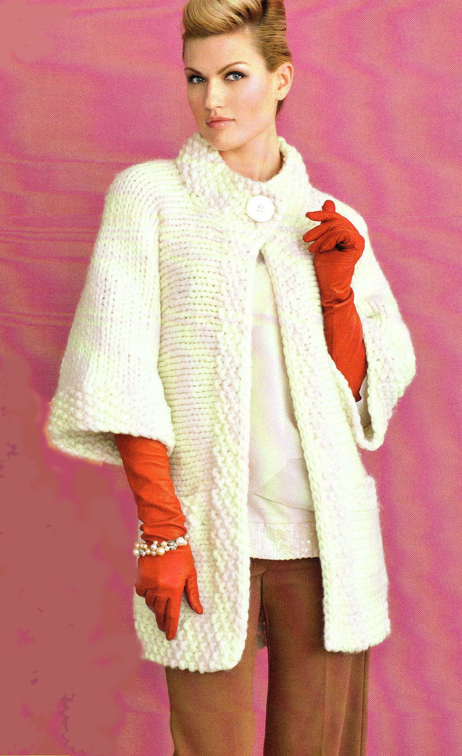 Hand knit  Coat  Long Cardigan  from  Merino Wool   Made to Order