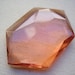 Reserved for VICTORIANJEWELS : Vintage faceted glass stone rhinestone peach translucent - almost 2 inches