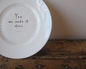 You are Made of Stars White Porcelain Plate