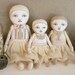 Ghost Doll -- Halloween Hand Painted Cloth Original Primitive Folk Art OOAK