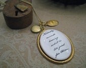 Mansfield Park Nobody Minds Having What is Too Good For Them Necklace