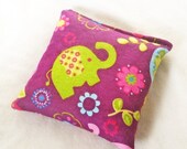 Flaxseed Owie Bag - Hot and Cold Therapy Pack (Use in Freezer or Microwave) - Groovy Elephants