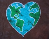 Batik Earth Heart Onesie- Size 6mth or 12mth FREE SHIPPING