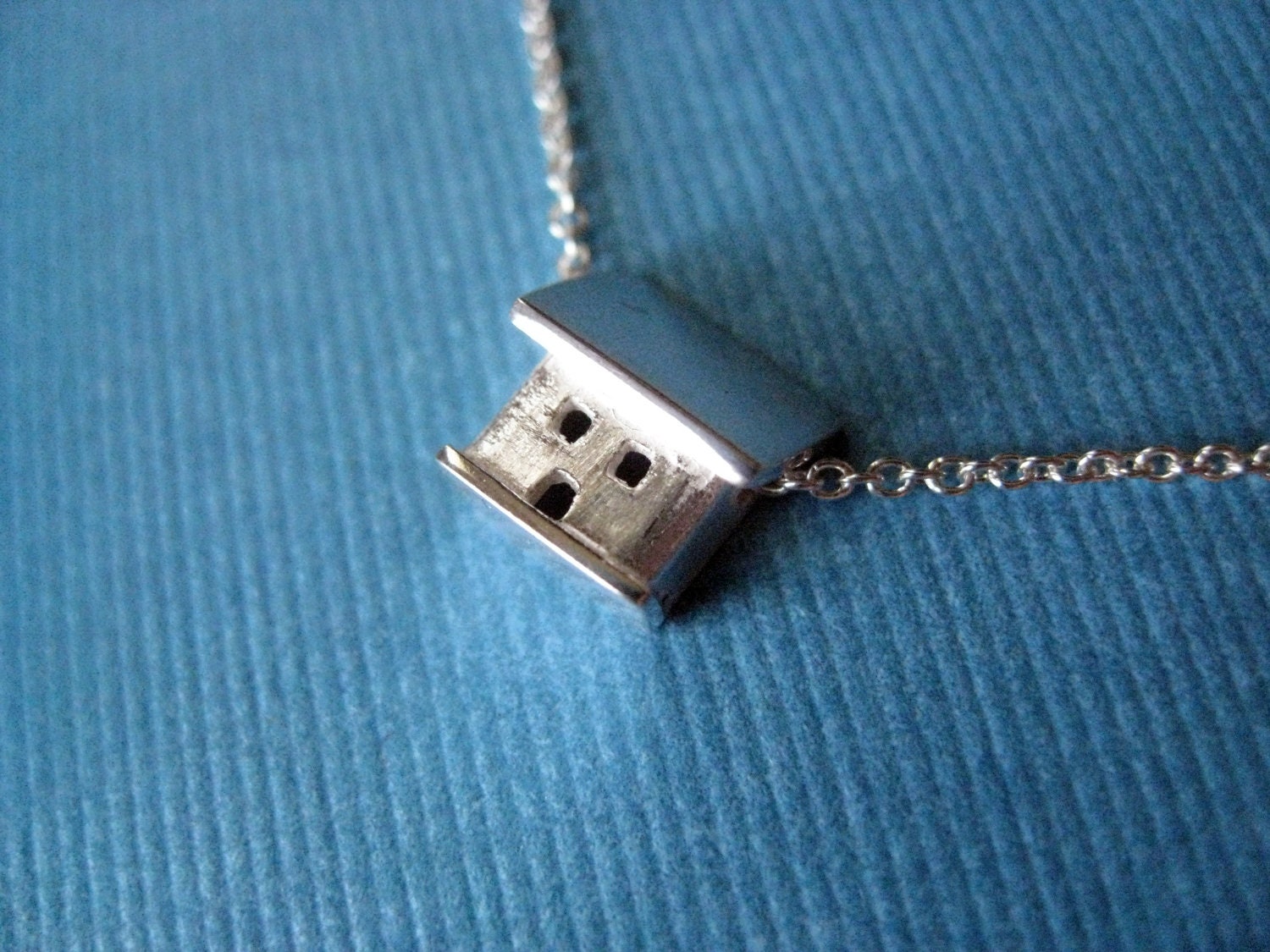 Sterling Silver Necklace Tiny Cottage Pendant