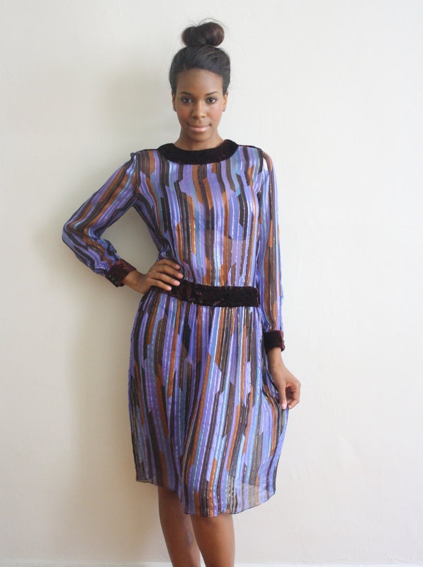 Vintage Sheer Silk Sexy Dress