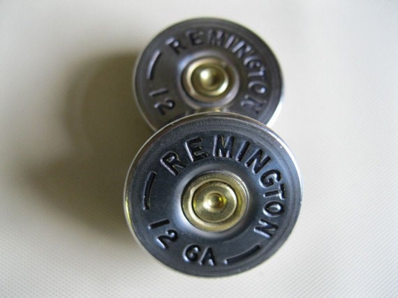 Guitar Knobs Shotgun Shell Remington - Nickel pair for the rock star