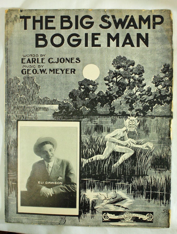 Vintage Black Americana Sheet Music The Big Swamp Bogie Man 1907 song