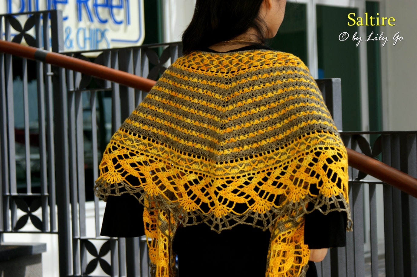 Saltire Crocheted Shawl in PDF File