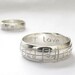 Your Song Wedding Ring Set - 10 Karat White Gold - Made to Order - Custom Size - Real Music matches your choice of song - Rickson Jewellery