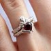 Claddagh Wedding Set - Personalized - Choose your Stone - Sterling silver - Diamond - Engagement Ring and Wedding Band - Rickson Jewellery